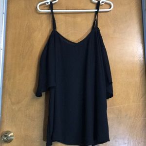 Black off shoulder top
